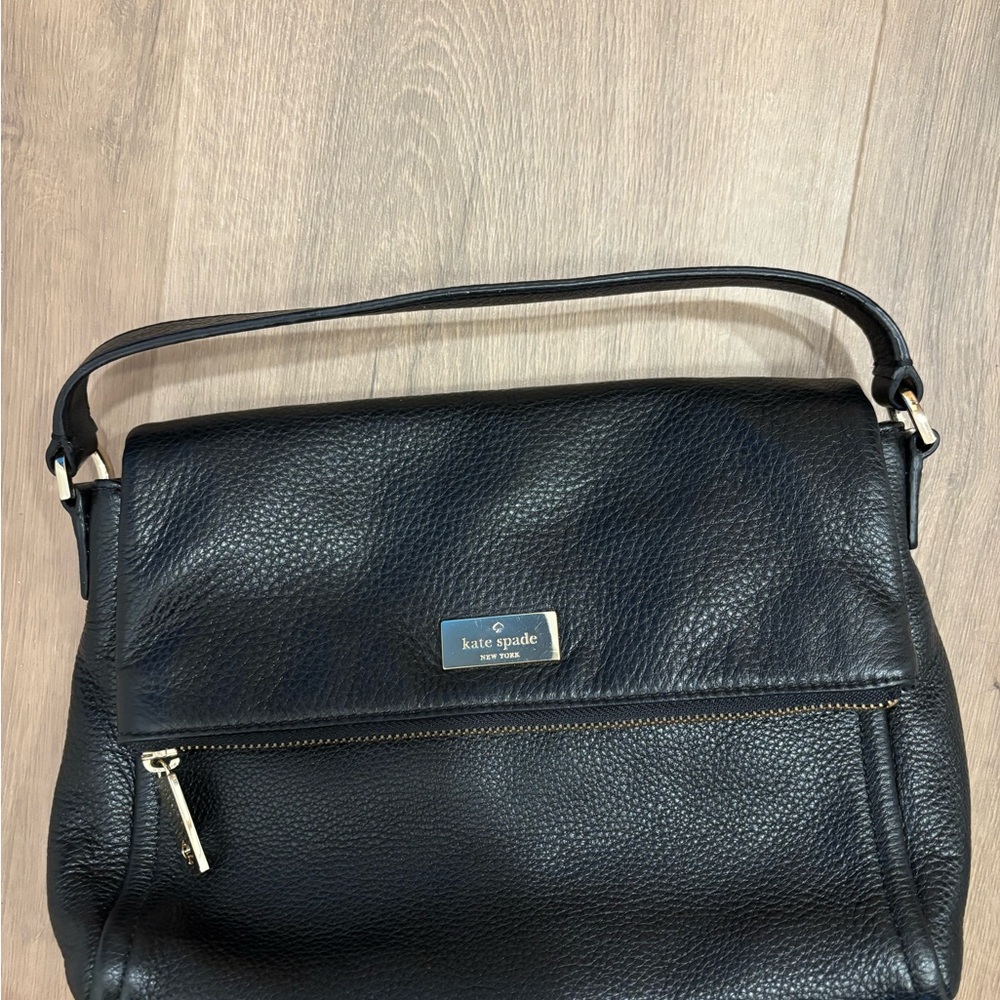 Kate Spade Black Pebbled Leather Shoulder Bag